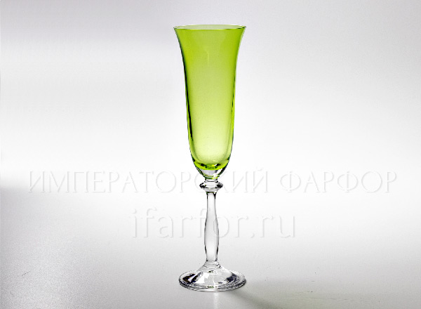 Tall glass for champagne Harlekyn Green Angela