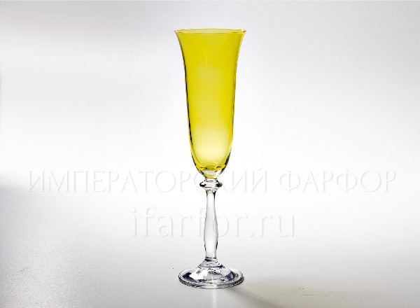 Tall glass for champagne Harlekyn Yellow Angela