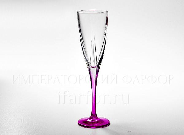 Tall glass for champagne ROSE Cristalleria Fusion