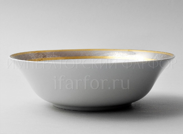 Salad bowl Wide platinum gold plated Opal