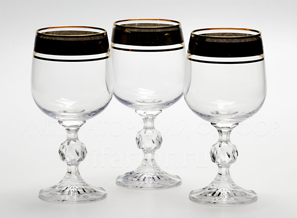 Goblets set for wine Floral ornament 6/6 KLAUDIESTERNA