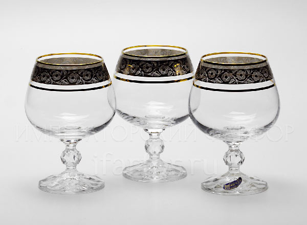 Goblets set for brandy Floral ornament 6/6 KLAUDIESTERNA