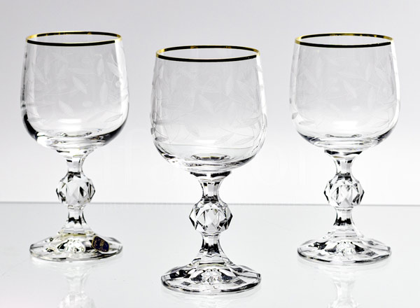 Goblets set for wine Crystal V-D 6/6 Клаудия