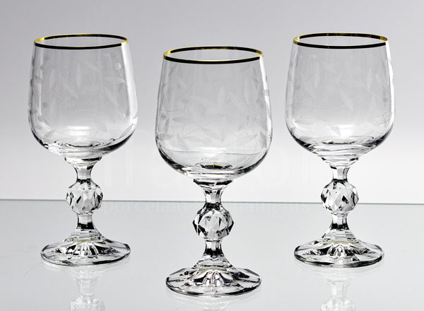 Goblets set for wine Crystal V-D 6/6 Клаудия