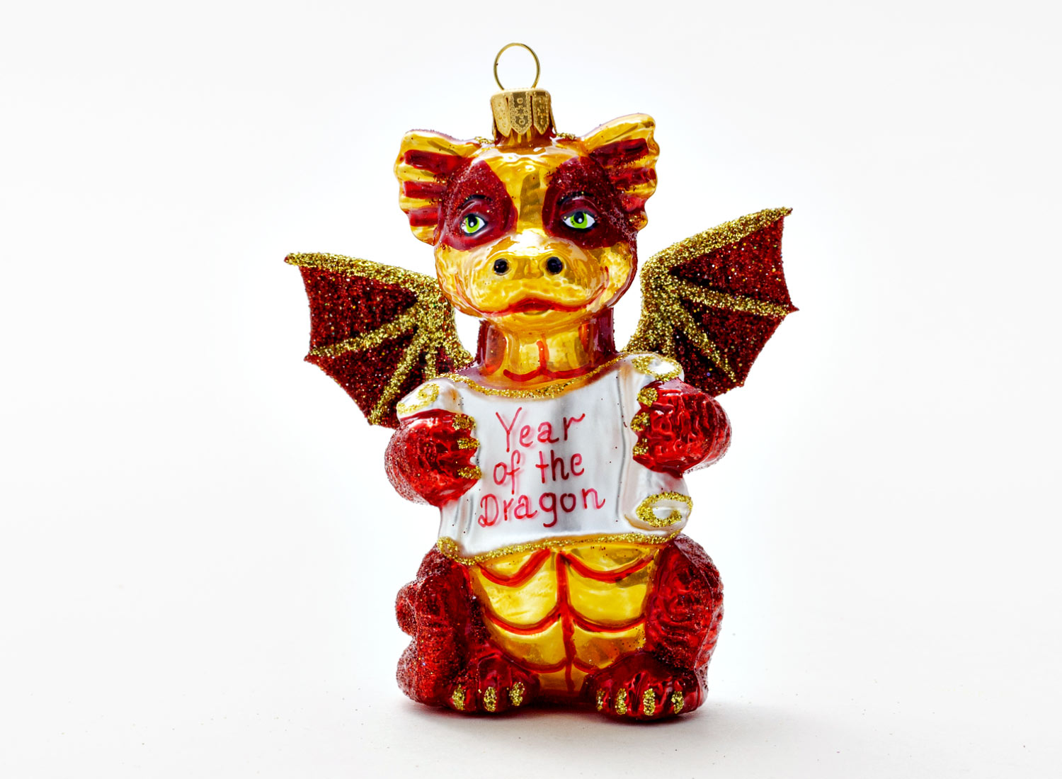 Christmas tree toy Chinese dragon red