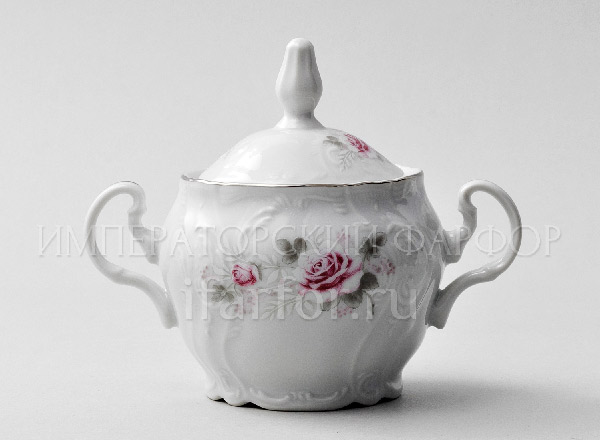 Sugar bowl Bernadotte Gray Rose Platinum Bernadotte