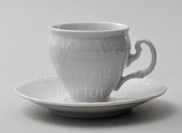 Cup and saucer Coffee Bernadotte Undecorated Bernadotte