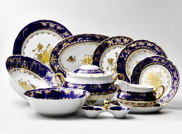 Table Set Constance Golden rose Cobalt 6/27 Constance