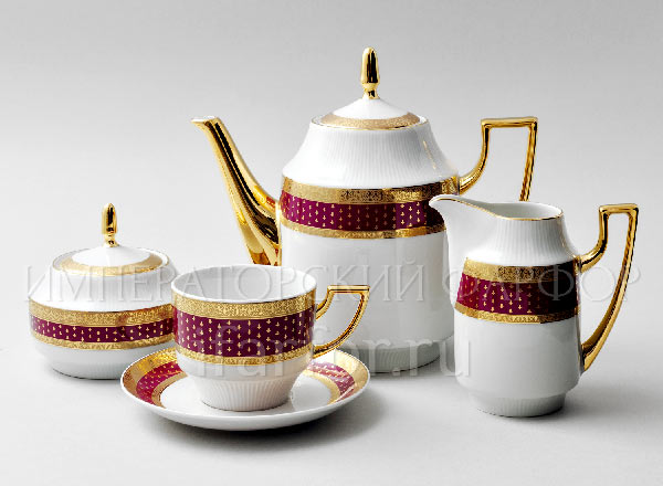 Tea Set Bordeaux Mantle 6/17 Louise