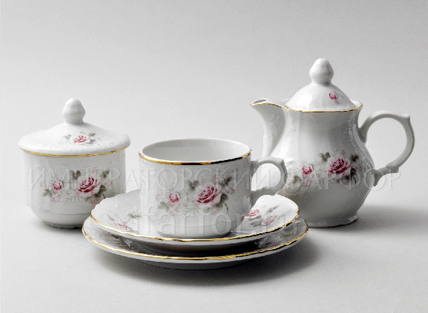 Tea Set Gray rose gold 6/22 Bernadotte