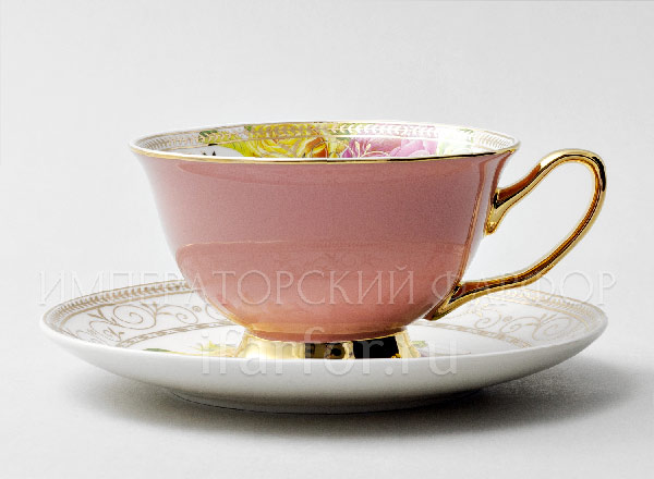 Cup and saucer tea Rainbow Rose Royal Classics