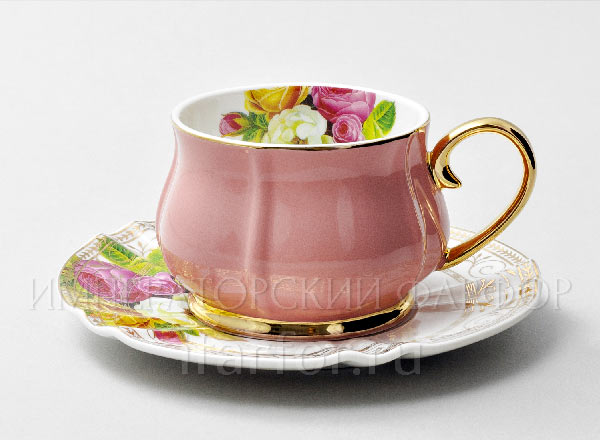 Cup and saucer tea Tulip Pink Tulip Royal Classics