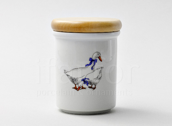 Jar with a wooden lid for bulk products Geese DUBI