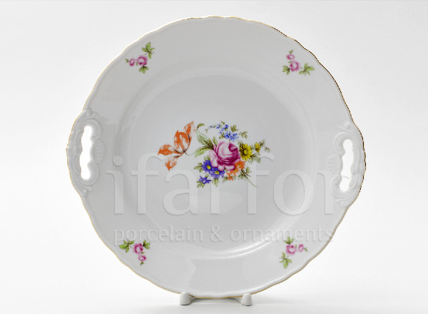 Dish/ platter for cake Flower motif DUBI