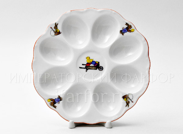 Tray for eggs Crown Spring Wheelbarrow Crown Round tray for 8 eggs