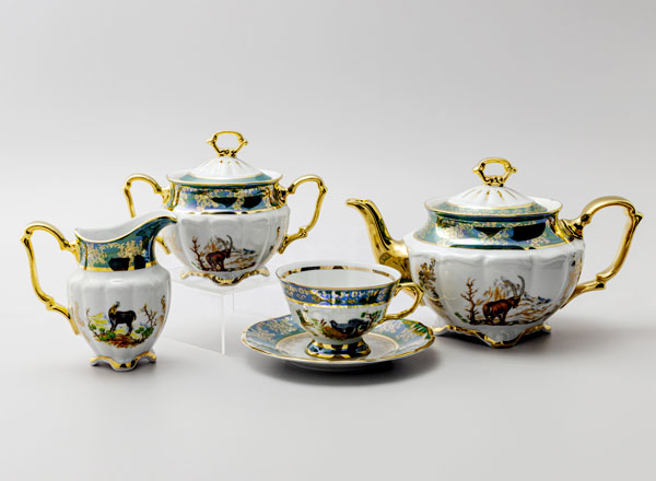 Tea Set Hunting Green 6/15 Maria Teresa