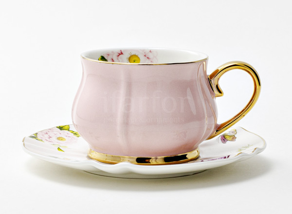 Cup and saucer tea Seasons. Rose Tulip Royal Classics