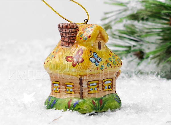 Christmas tree toy Izbushka Small hut. Summer