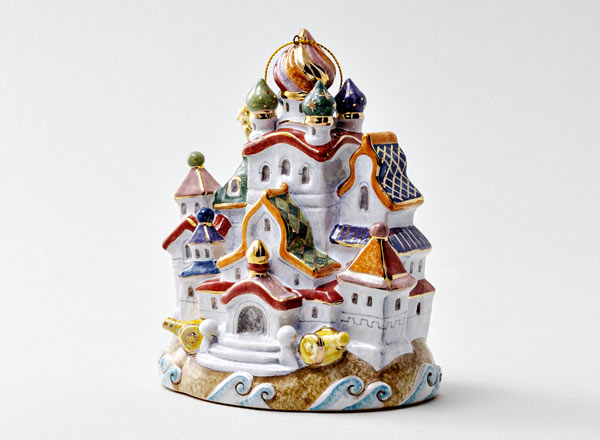 Christmas tree toy Marvelous island castle The Tale of Tsar Saltan.The Islands are Marvelous