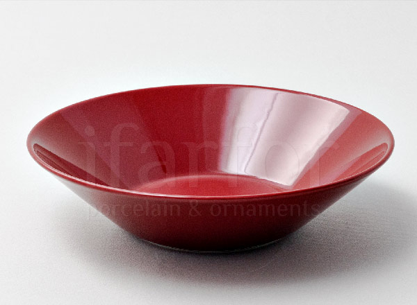 Plate deep Teema (red)