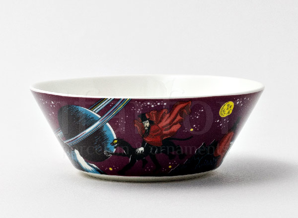 Tea bowl The wizard and the panther (purple) Arabia MOOMIN