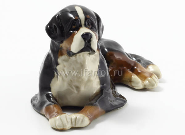 Sculpture Bernese mountain dog Dark brown