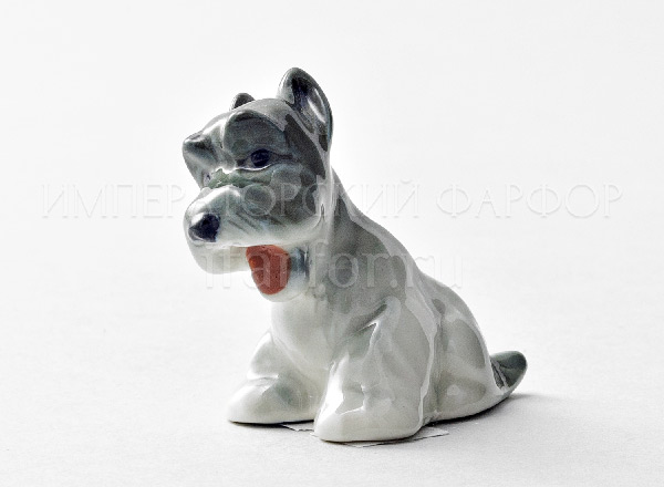 Sculpture Terrier puppy Gray