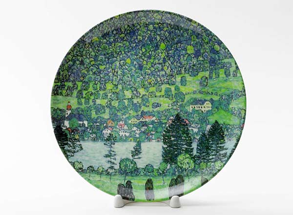 Decorative plate Klimt Gustav Forest on the slope of the lake Attersee