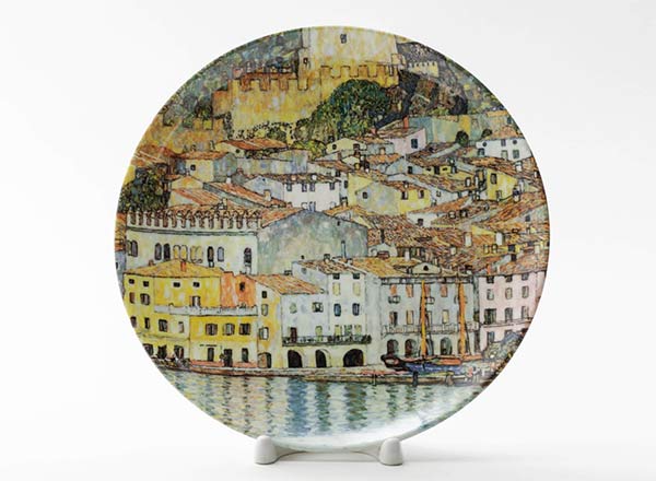 Decorative plate Klimt Gustav The Castle of Malcesine on the Lake Garda