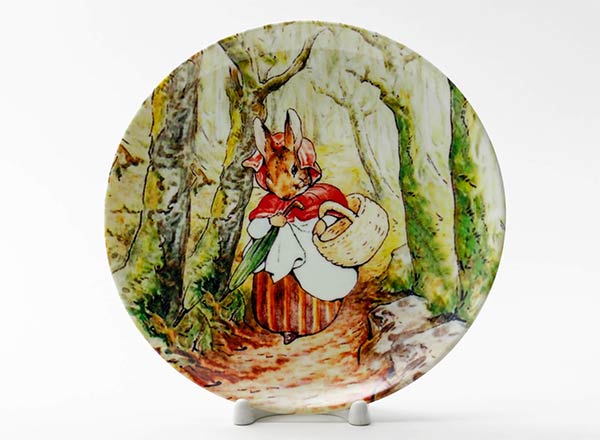 Decorative plate Potter Beatrix Rabbit with a basket