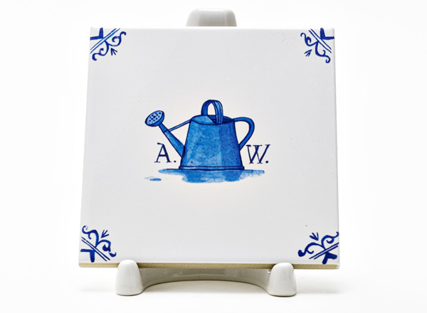 Tile Dutch. Watering can 