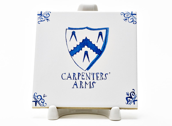 Tile Dutch. Carpenters coat of arms 