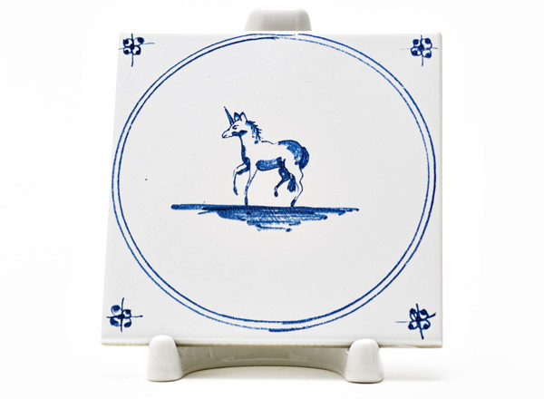 Tile Dutch. Unicorn 