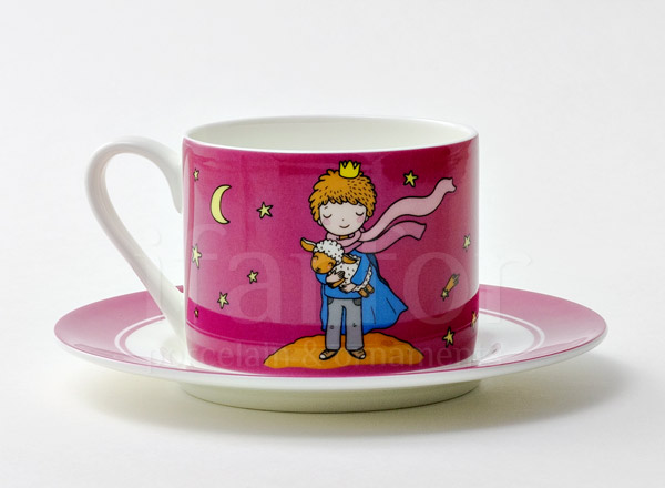 Чашка с блюдцем чайная второй сорт Маленький принц. Черничный Прима