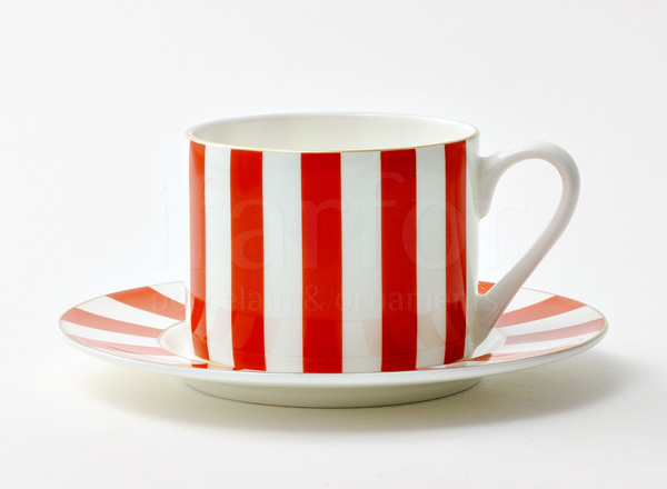 Cup and saucer tea Alice red 2 Prima