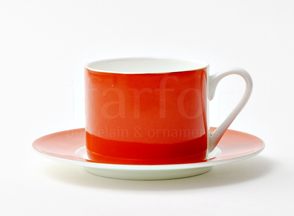 Cup and saucer tea Alice red 4 Prima