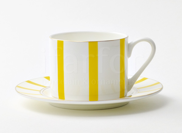 Cup and saucer tea Alice yellow 1 Prima