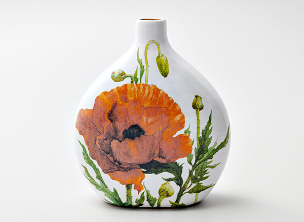 Vase medium Poppies Flat