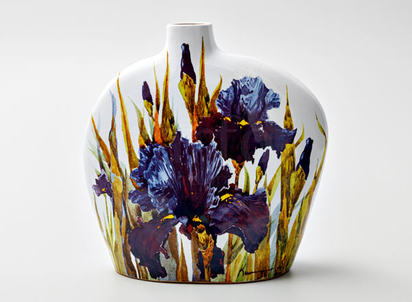 Vase medium Irises Flat