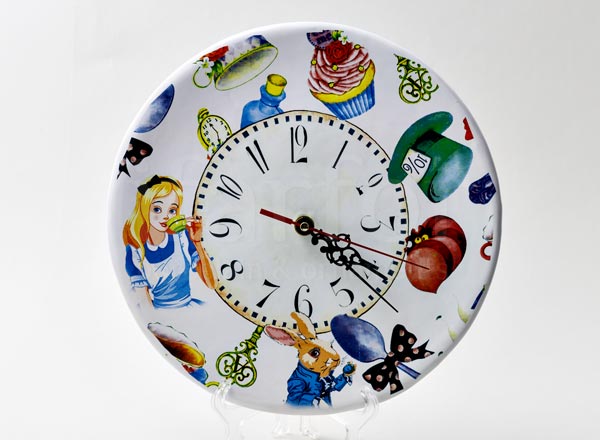 Clock Mad Tea Party Round