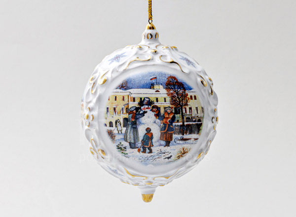 Christmas tree toy Medium ball Maslenitsa