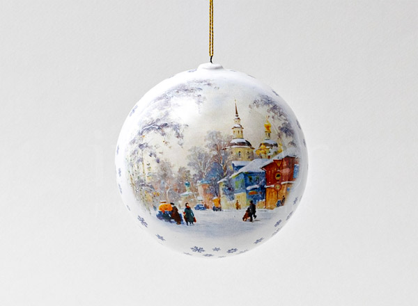 Christmas tree toy Ball medium smooth January frosts