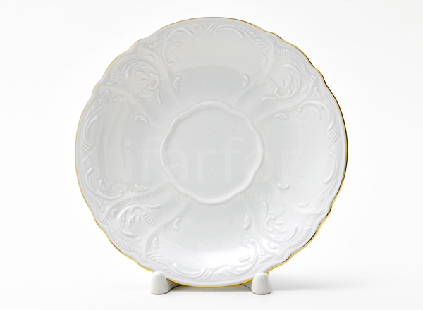 Saucer tea White pattern Bernadotte JONES