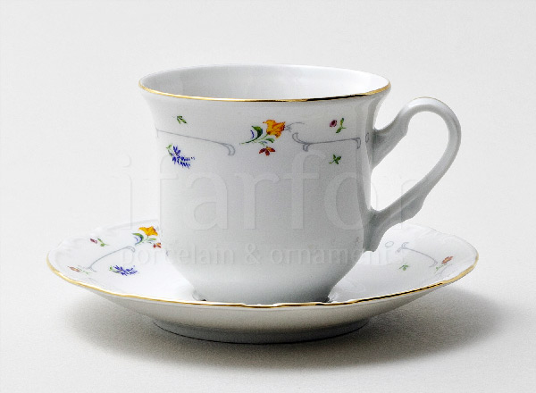 Cup and saucer tea Meadow flowers Constance