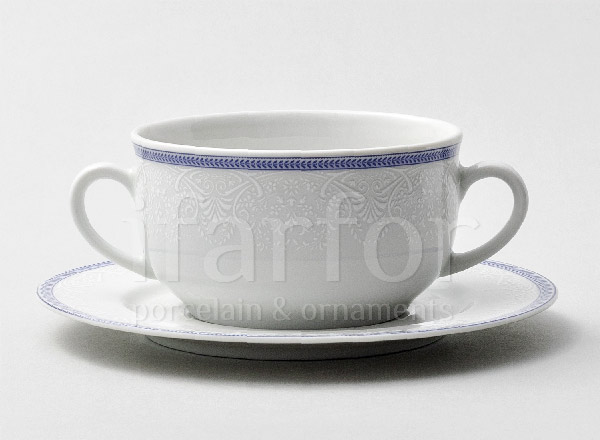 Cup and saucer for broth Charlotte Opal