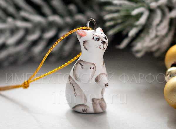 Christmas tree toy Cat Gray cat