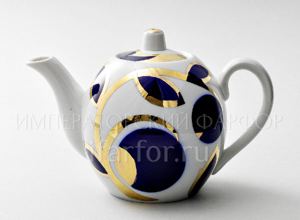 Teapot Cobalt apples Collection