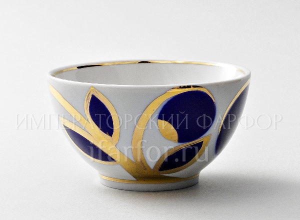 Tea bowl Cobalt apples Collection