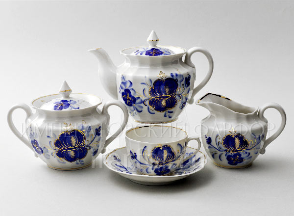 Tea Set Blue magnolia 6/15 Empire