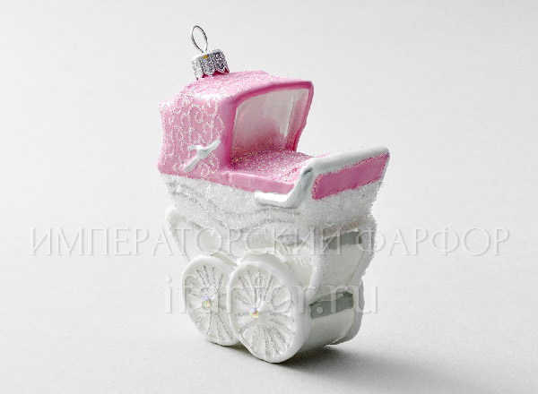 Christmas tree toy Baby carriage pink